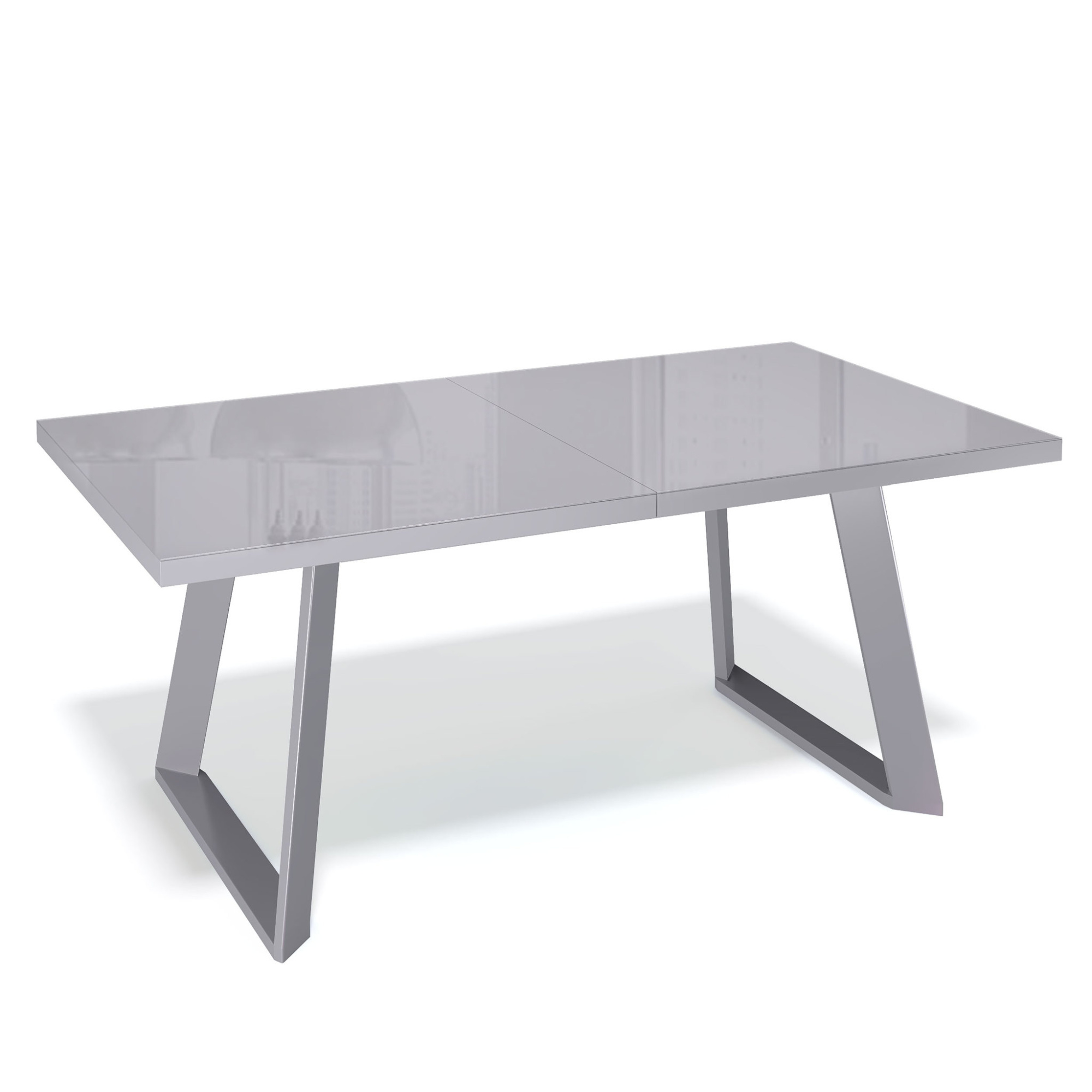 Стол "Kenner" PL1400 серый/стекло серое глянец
