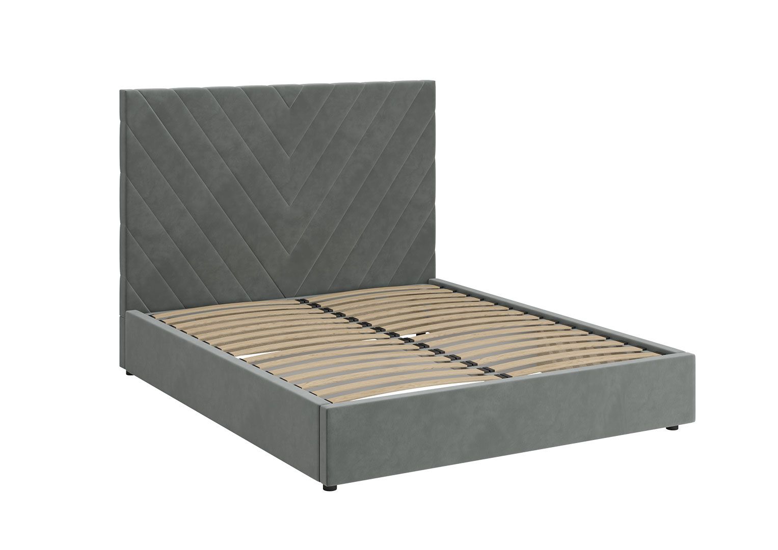Кровать "ИРМА" 160*200 стандарт (холодный серый)